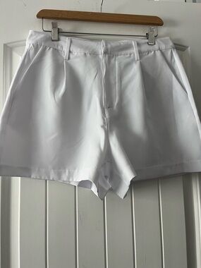 Edited by Remi Baden White Women's Tailored Shorts